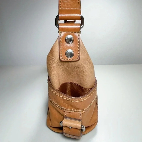 Fossil Leather Brown Key Chain Hobo Shoulder  Bag - Picture 5 of 15